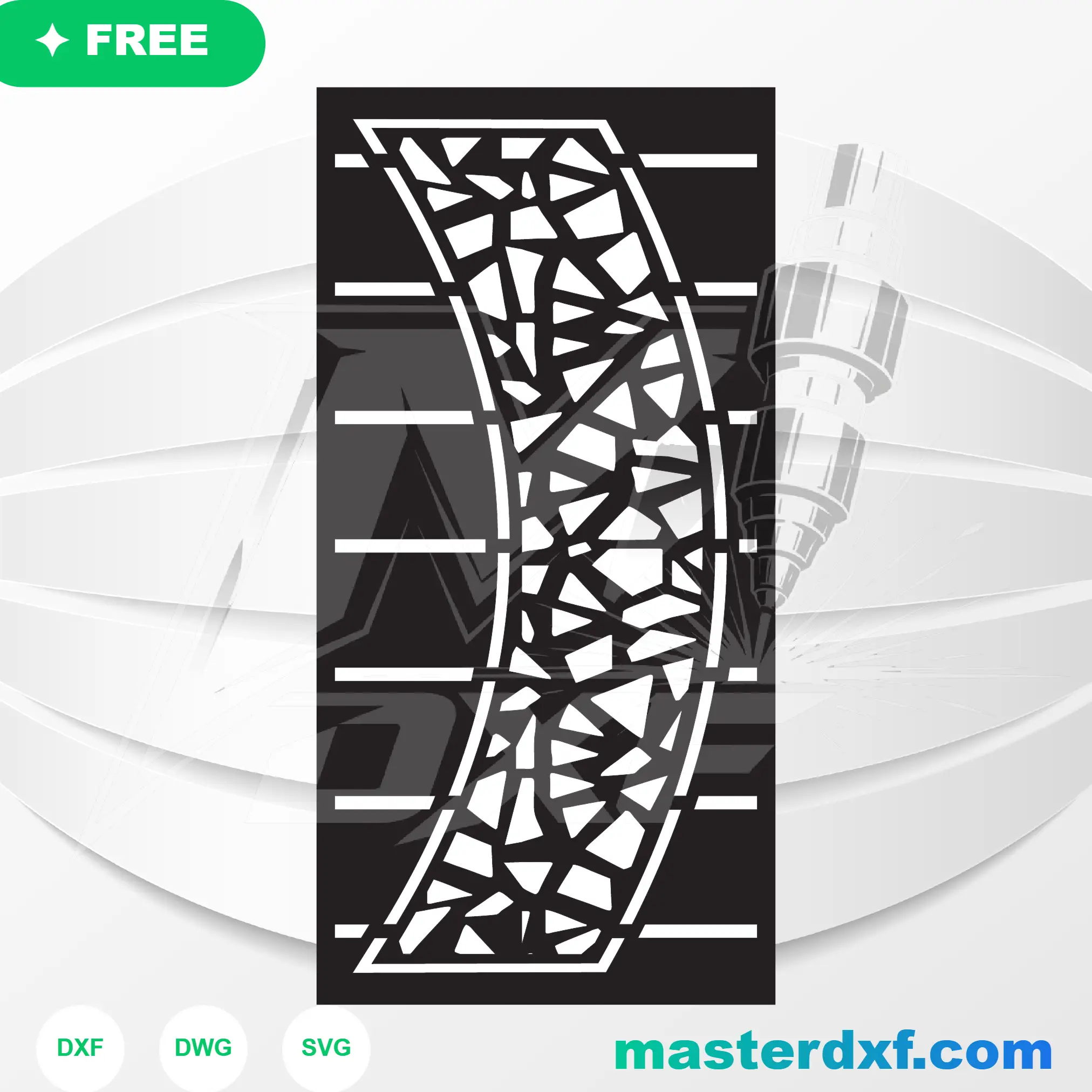 Broken Mosaic DXF – Modern CNC Vector Pattern DXF File